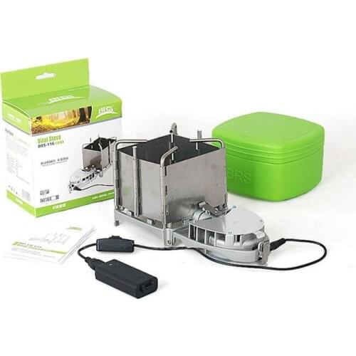 BRS Outdoor Portable Stainless Steel Camping Wood Stove Folding Camping Wood Stove Barbecue Charcoal Stove