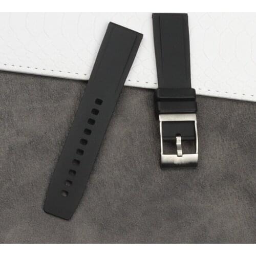 22mm top quality Silicone watch band For navitimer/avenger/Breitling strap rubber black watchband bracelet watch accessories