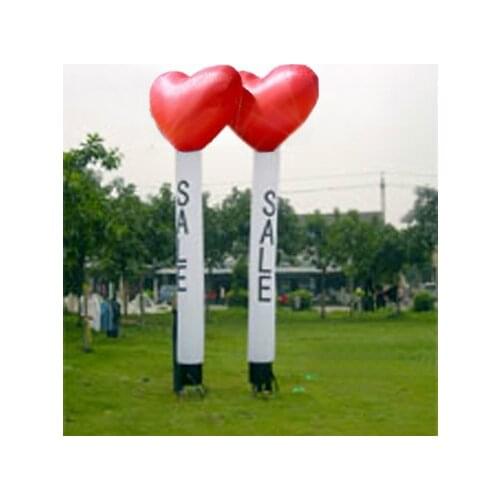 Happy Inflatable Wave One Leg Multicolor Arms Air Dancer Sky Dancer 6m Advertising Inflatables