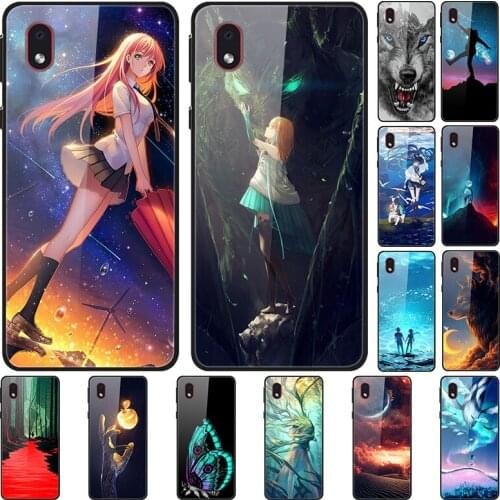 Glass Case For Samsung Galaxy A01 Core Tempered Glass Phone Case Phone Cover Phone Shell Series 3