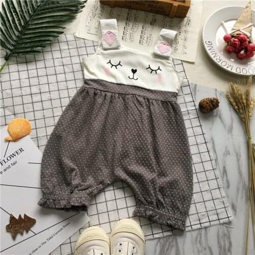 Tonytaobaby New Style Baby Joint Gray Polka Dot Bunny Cute Baby Clothes Baby Clothes Girl