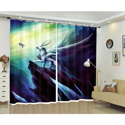 Monster 3D Window Curtain For Living Room office Bedroom Treatment decorate Cortina Drapes Rideaux Customized size pillowcase