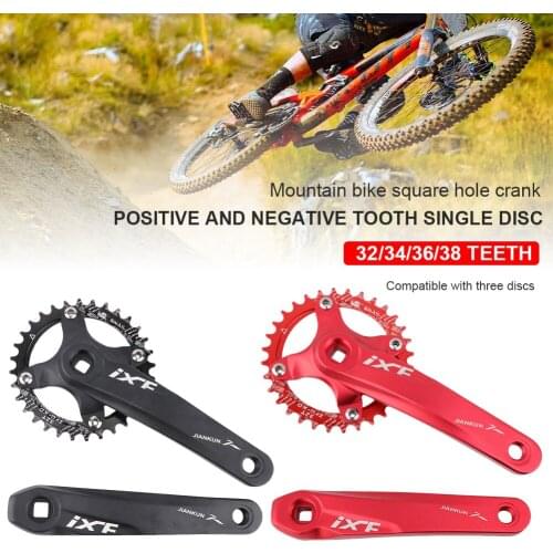 MTB Bike Square Hole Crank Sprocket Aluminum Alloy 104BCD Bike Crank and Tooth Plate 32T/34T/36T/38T Mountain Bike Accessories