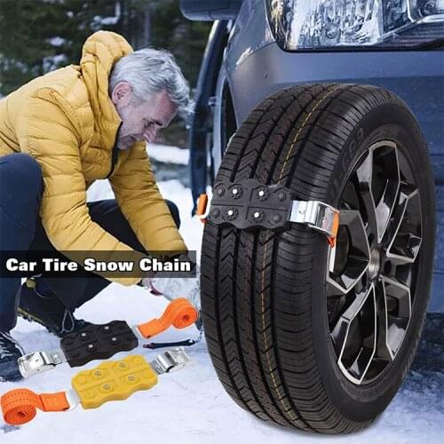 2PCS Car Anti-skid Chain Anti-slip General Rubber Nylon Chain