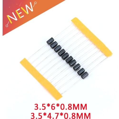 50PCS/LOT Inductor beads 3.5*6*0.8 AXIAL FERRITE Beads 3.5x6x0.8/3.5*4.7*0.8 Inductance