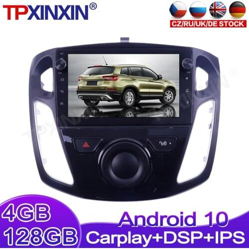 For Ford Focus 2004-2017 Android 4+128G Wireless Carplay DSP GPS Multimedia Player Headunit Audio Radio Navigtion Tape Recorder