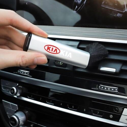 Car Retractable Cleaning Brush Air Conditioner Soft Artificial Wool Small Brush For KIA Ceed Sportage Rio Picanto Sorento Soul