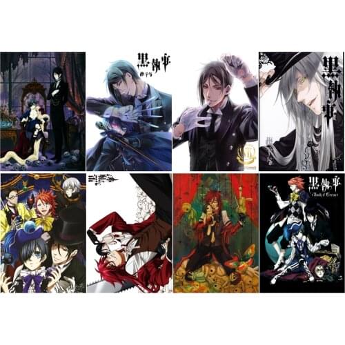 Black butler Kuroshitsuji Polypropylene A3 8 pieces Posters wall poster PPP007