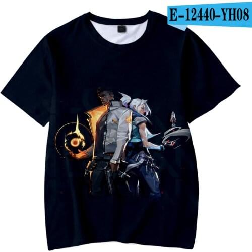 2 To 14 Years Old Childrens T-shirt 3D Print Valorant T Shirt Summer Breathable Short Sleeve Tops Shooting Game Valorant Shirt
