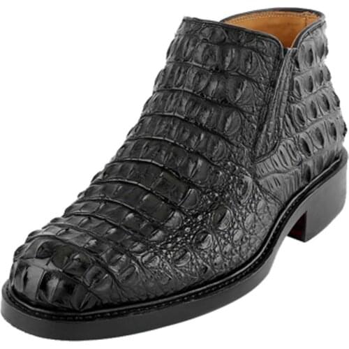 Eyugaoduannanxie crocodile Men shoes high-end custom male High-cut Men crocodile boots Men boots Pure manual male boots