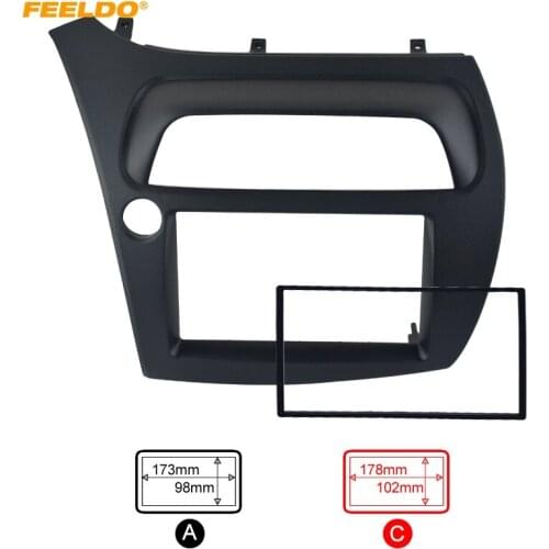FEELDO Car DVD/CD Radio Stereo Fascia Panel Frame Adapter Fitting Kit For Honda CIVIC Europe 06~11(LHD