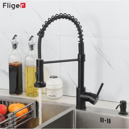 Fliger Black Kitchen Faucets