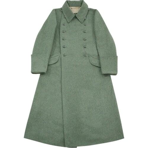 GUGJ-006 WWII German M40 Kriegsmarine Coastal EM Fieldgrey wool Greatcoat