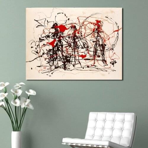 Jacksones Pollocker Untitled Abstract Wall Art Canvas Posters Prints Painting Oil Wall Pictures Living Room Home Decor Artwork
