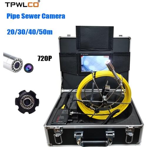 20M 7 Inch Screen Industry Pipe System Inspection Camera Underwater Drain Endoscope Sewer Camera with 23mm Lens