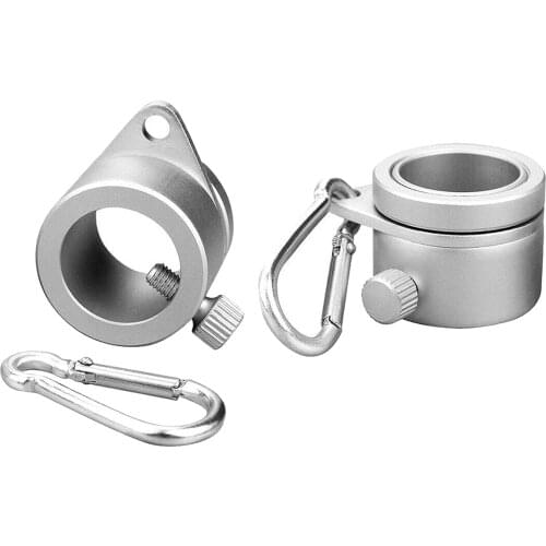 Aluminum Alloy Flag Pole Rings Clip Attachments 360° Rotating Anti Wrap Kit