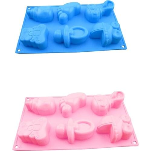 2021 Hot Baby Feet and Toys Silicone Molds 3D Chocolate Sugar Candy Jelly Moulds Cupcake Party Fondant Cake Decor Tools