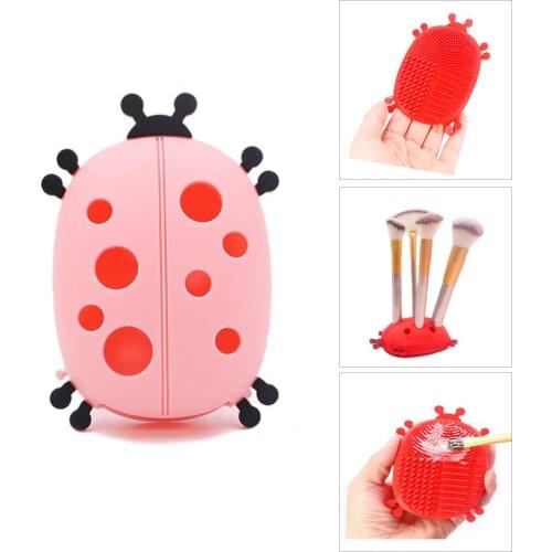 Multifunction Makeup Brush Cleaner Dry & Wet Cleaning Box Eyeshadow Brush Stain Removal Double-Sided Silicone Sponge Tool