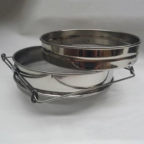 Reusable Stainless Steel Honey Strainer Double Sieve Beekeeping Equipment Straining Yogurt Strainer Practical Beekeeping Tools