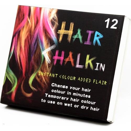 12 Colors Short Hair Chalk Color Dye Pastels Salon Kit