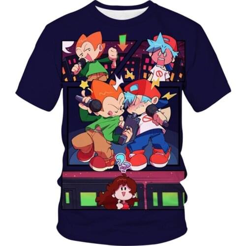 2021 new Creative Friday Night Funkin T shirt 3D Print Cartoon men/women tshirt harajuku fashion T-shirt summer short-sleeved