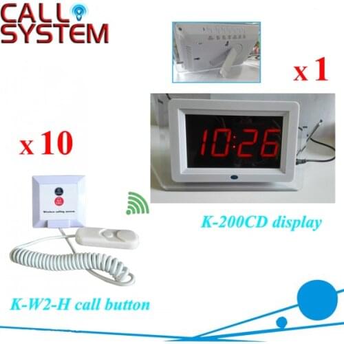 Portable Nursing Paging Caller System 1 Display Receiver 10 Transmitters for Hospital equipment