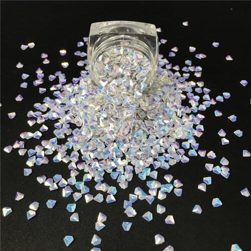 PrettyG 1 Box 3mm 3D-Diamond Shape Specialty Glitter for Resin DIY Making Art Craft Nail Body Makeup Decoration Accessories