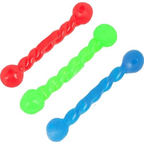 Colourful Dogs Toys Rubber Dogs Chew Toys Soft Rubber Twist Rod Dog Toys Dogs Chew Toys Chew Pets Teeth Toys Pet Molar Bite Toys
