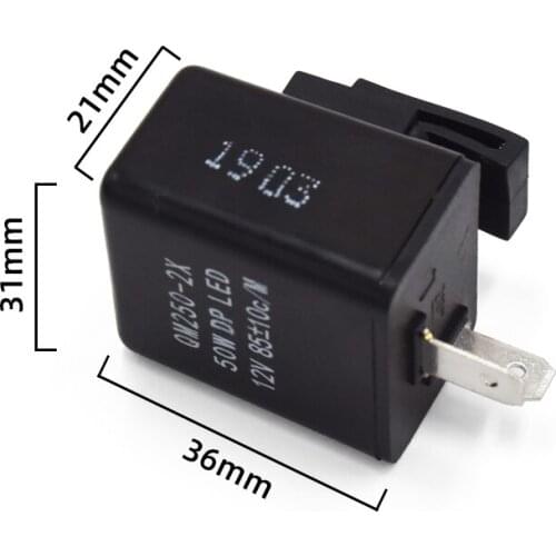 Motorcycle 2 Pin 12V Signal Rate Control Relay LED Turn Signals Light Indicators Flasher Blinker Flash Relay