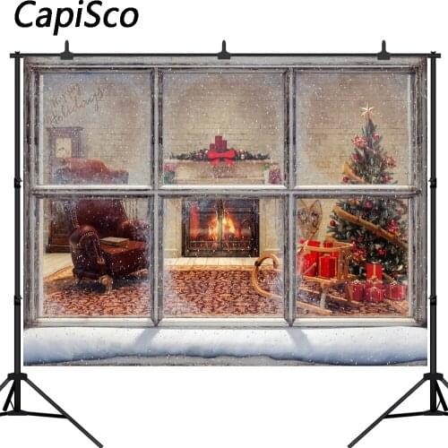 Capisco Christmas background for photography chilren photograhy backdrop window christmas background for vinyl photo studio prop