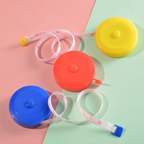 1.5M Sewing Ruler Meter Sewing Measuring Tape Retractable Body Measuring Tape Centimeter Inch Tailor Ruler Measure Random Color