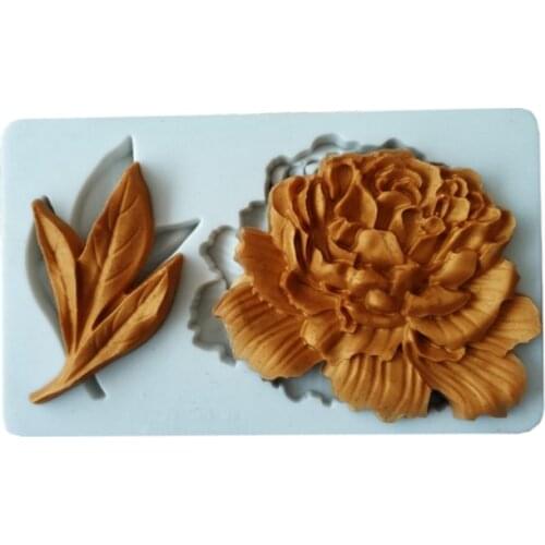 Peony silicone mold Chocolate Mold candy crafts DIY cake decoration tools