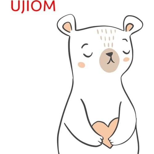 UJIOM Bear Wall Decorations Living Room Wall Stickers Personalise Cartoon Anime Bedroom Accessories Decor Poster Mural Art