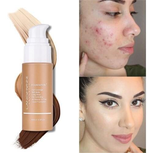 30ml Oil-control Face Foundation Makeup Women Cosmetic Liquid Foundation Soft Matte Concealer Professional Make up Base