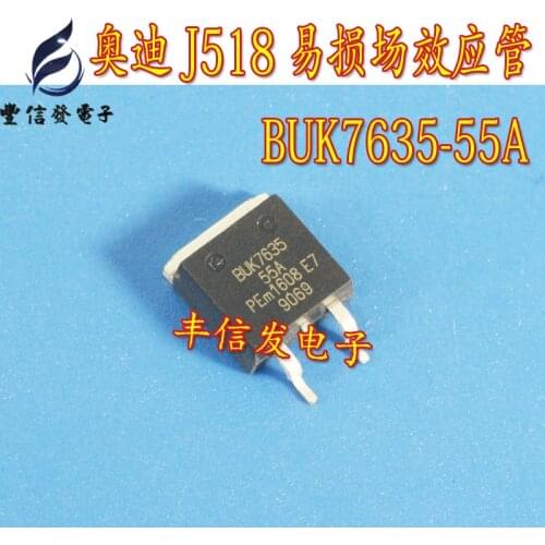 10PCS /LOT BUK7635-55A BUK7635 TO-263 SMD Transistor For J518 computer reported electrical circuit fault damage transistor