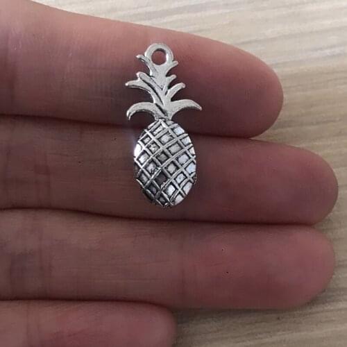15PCS DIY Charm Tropical Pineapple Charms Zinc Alloy Pendant for Bracelet Necklaces Earrings Zipper Pulls bookmarks