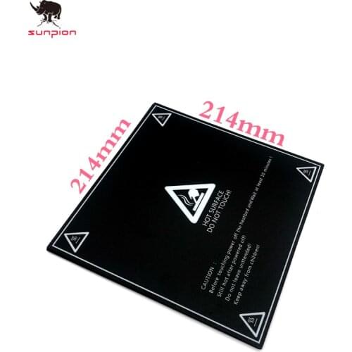 3d printer Accessories 214*214mm 3D Printer Heat Hot Bed Sticke Hot Bed Surface Sticker Black for 3D Printer Platform Film 2pcs