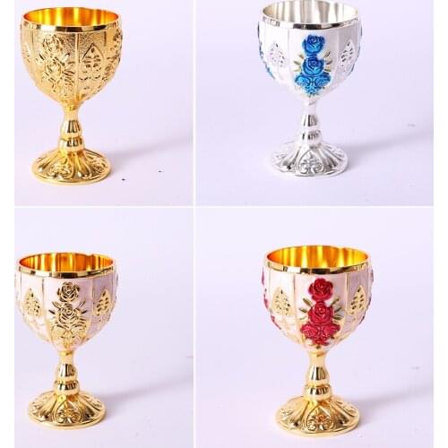 30ML Retro Creative High-quality Small Beverage Wine Cup Gold European Style Home Bar Alloy Durable And Practical To Use