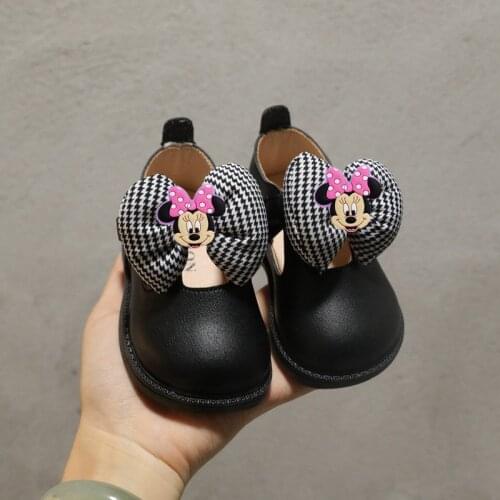 Disney childrens cartoon Mickey Mouse girl non-slip soft sole casual shoes sports shoes running shoes baby first walker shoes