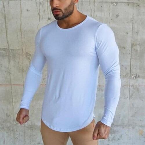 Brand Autumn Sports T Shirt Men Cotton Rashgard Long Sleeve Compression Jersey Fitness Sportswear Gym Clothing Running T-Shirts