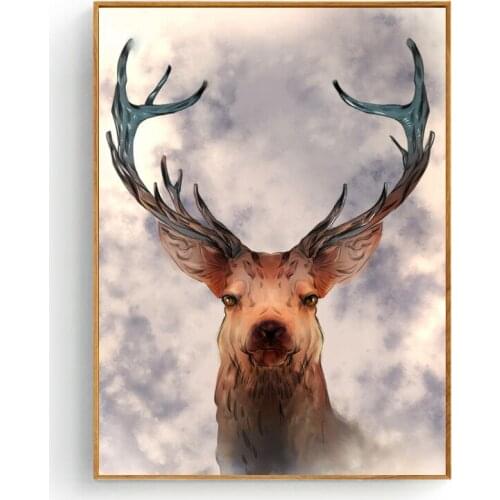 Wild Animals Art Canvas Painting Art Print Poster Picture Wall Modern Minimalist Bedroom Living Room Decoration