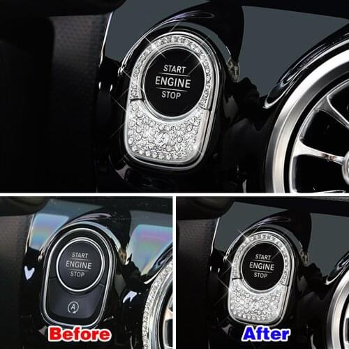 For Mercedes Benz GLB Class GLB220 GLB250 2020 2021 Engine Start Stop Switch Button Crystal Trim Diamond Cover