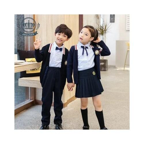 Childrens School Uniforms Sets 2019 Autumn New Baby Boys Girls Christmas Clothes Toddler Kindergarten Clothing Big Boys Sets