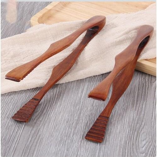 Kitchen Wooden Food Clip Salad Bacon Steak Bread Cake Vegetables Wooden Clip Cooking Food Serving Tongs Kitchen Tools 1pcs