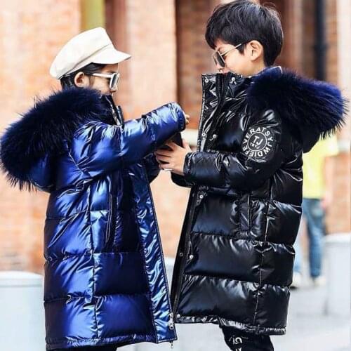 -30 Russian Winter Coats for Girls 2020 Thick Clothes Snowsuit Jacket Waterproof Outdoor Hooded Coat Teen Boys Kid Parka Jackets