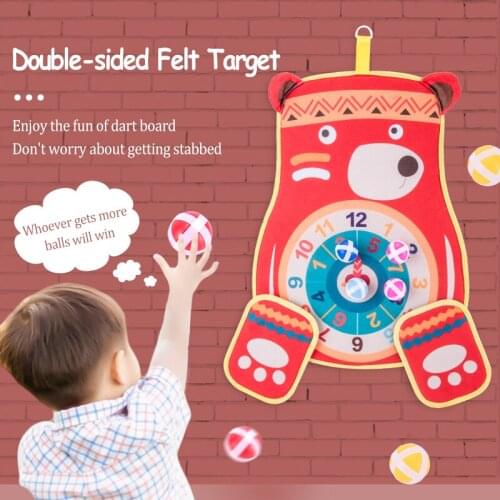 Cartoon Children Dart Board Sticky Ball Target Baby Throw Balls Fun Educational Toys Kindergarten Parent-child Interactive Game