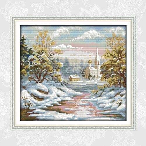 The Early Frost Painting Pattern Counted Printed on Canvas DMC 11CT 14CT Cross Stitch kit Handwork Needlework Set Embroidery