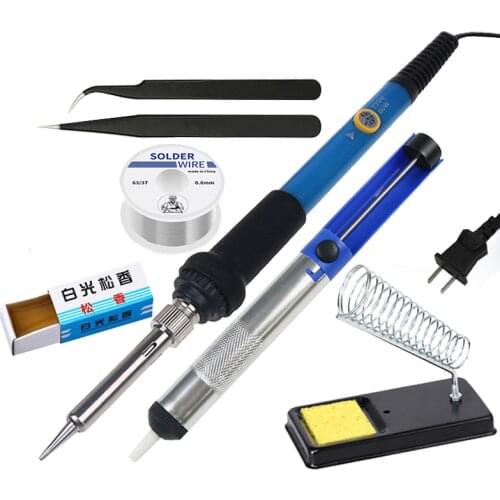 New Adjustable Temperature Electric Soldering Iron 220V 60W Welding Solder Rework Station Heat Pencil Tips Repair Tools