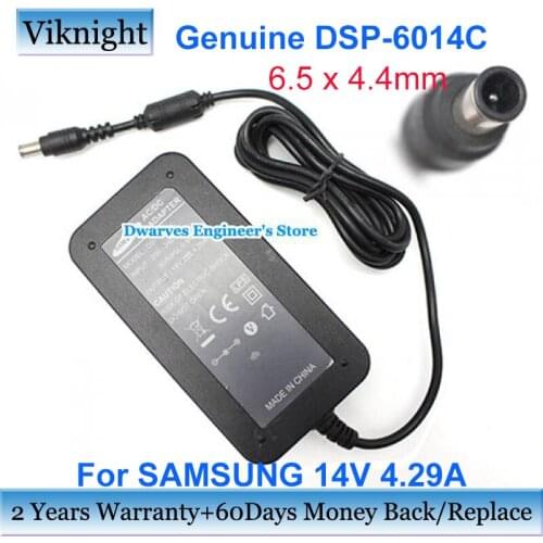 Genuine DSP-6014C 14V 4.29A Laptop Adapter Charger For Samsung SYNCMASTER 932 Power Supply 6.5 x 4.4mm
