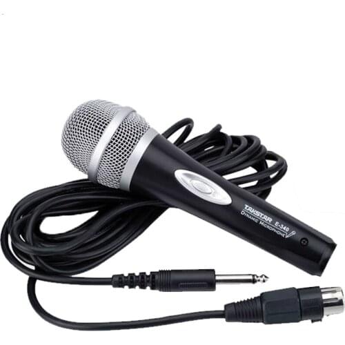 Original TAKSTAR E-340 6.35 plug Cable 4m karaoke microphone Instrument Dynamic KTV speaker microphones for household and stage
